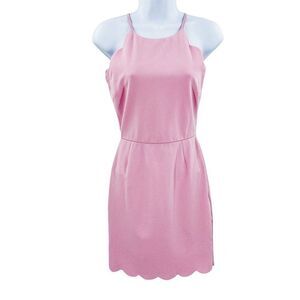 Vintage Necessary Objects Scalloped Hem Sleeveless Sheath Dress XS